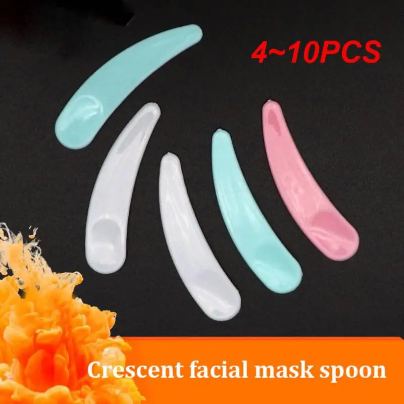 4~10PCS Scraping Spoon Easy To Use Plastic Material Eye Cream Makeup Spoon Digging Spoon Easy To Clean Solid Color