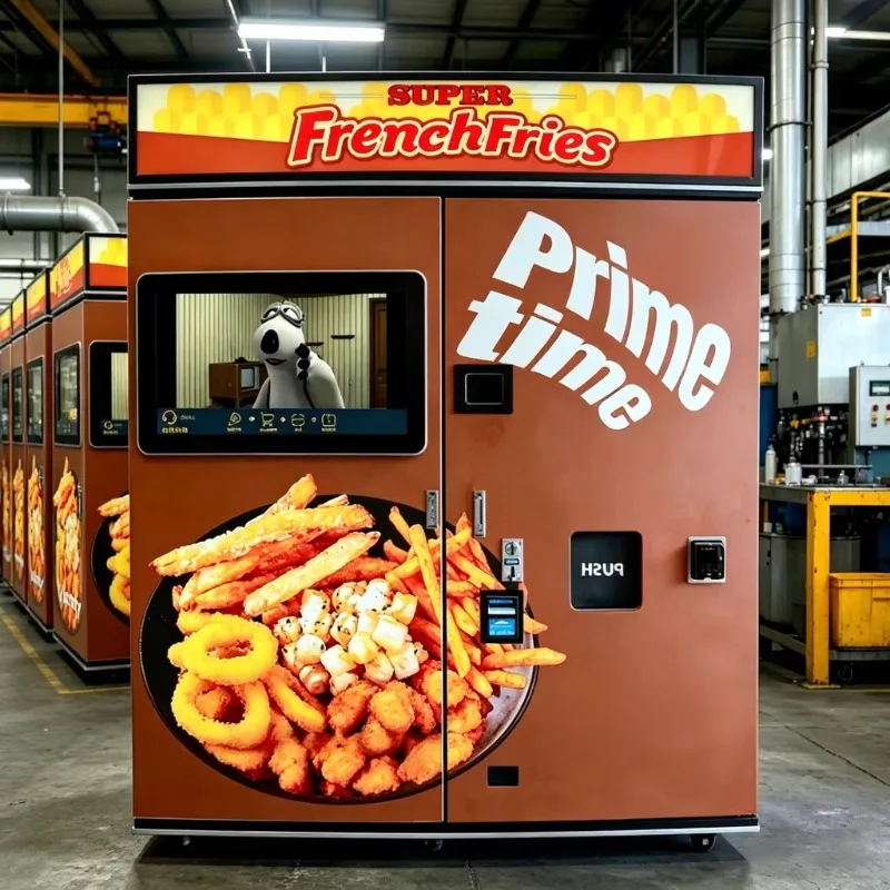 FL Self‑service French Fry Vending Machine Intelligent Heating Fried Snack Auto Vending Device For Public Retail Places