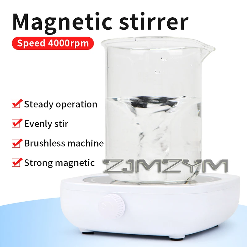Magnetrührer Mini Lab Rührmischer Tragbare Rührplatte mit Rührstab 1L 600-4000 für Labor EU-Stecker