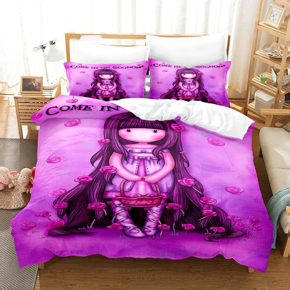 3D Printed Kawaii Gorjuss Duvet Cover Santoro Gorjuss Bedding Set Double Twin Full Queen King Adult Kids Bedclothes Quilt Cover