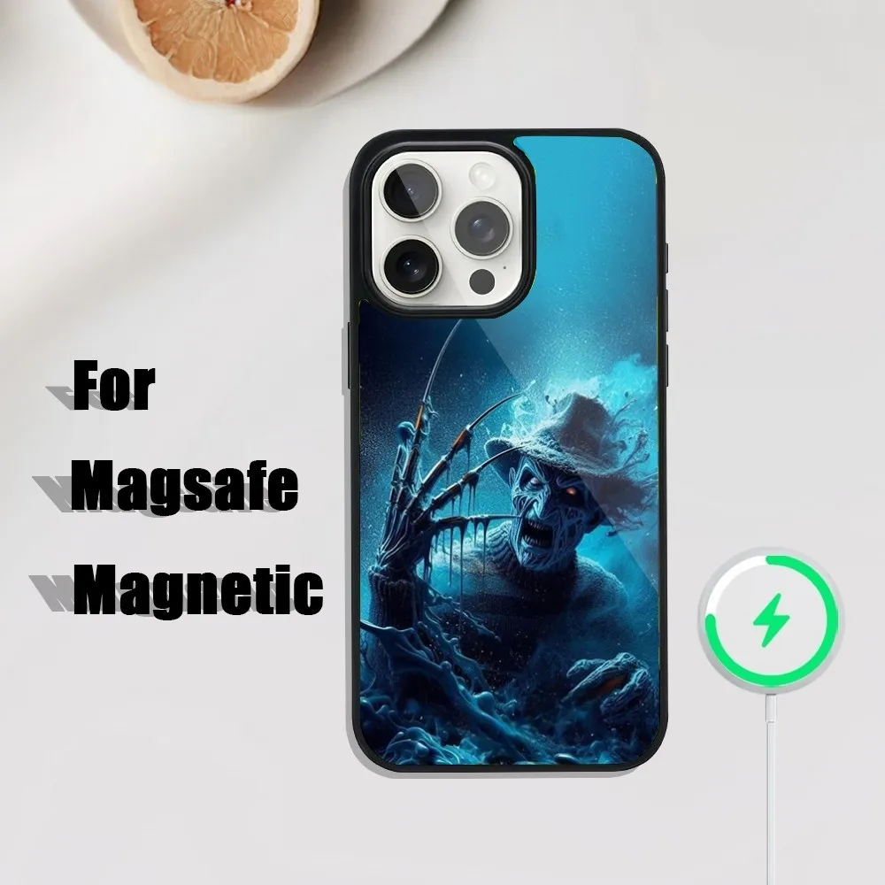 F-Freddy Horror K-Krueger Phone Case For iPhone 16,15,14,13,12,11,Plus,Pro,Max Mini Magsafe Magnetic Wireless Charging