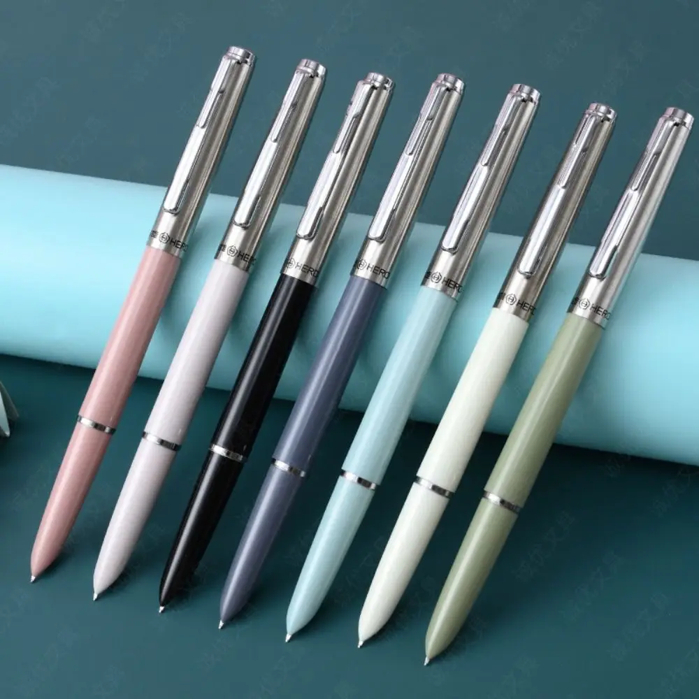 Metal Pen Elegant Hero 007 Fountain Pen Exquisite Plastic Stationery Pen Classic Design Positive Attitude Ink Pen School
