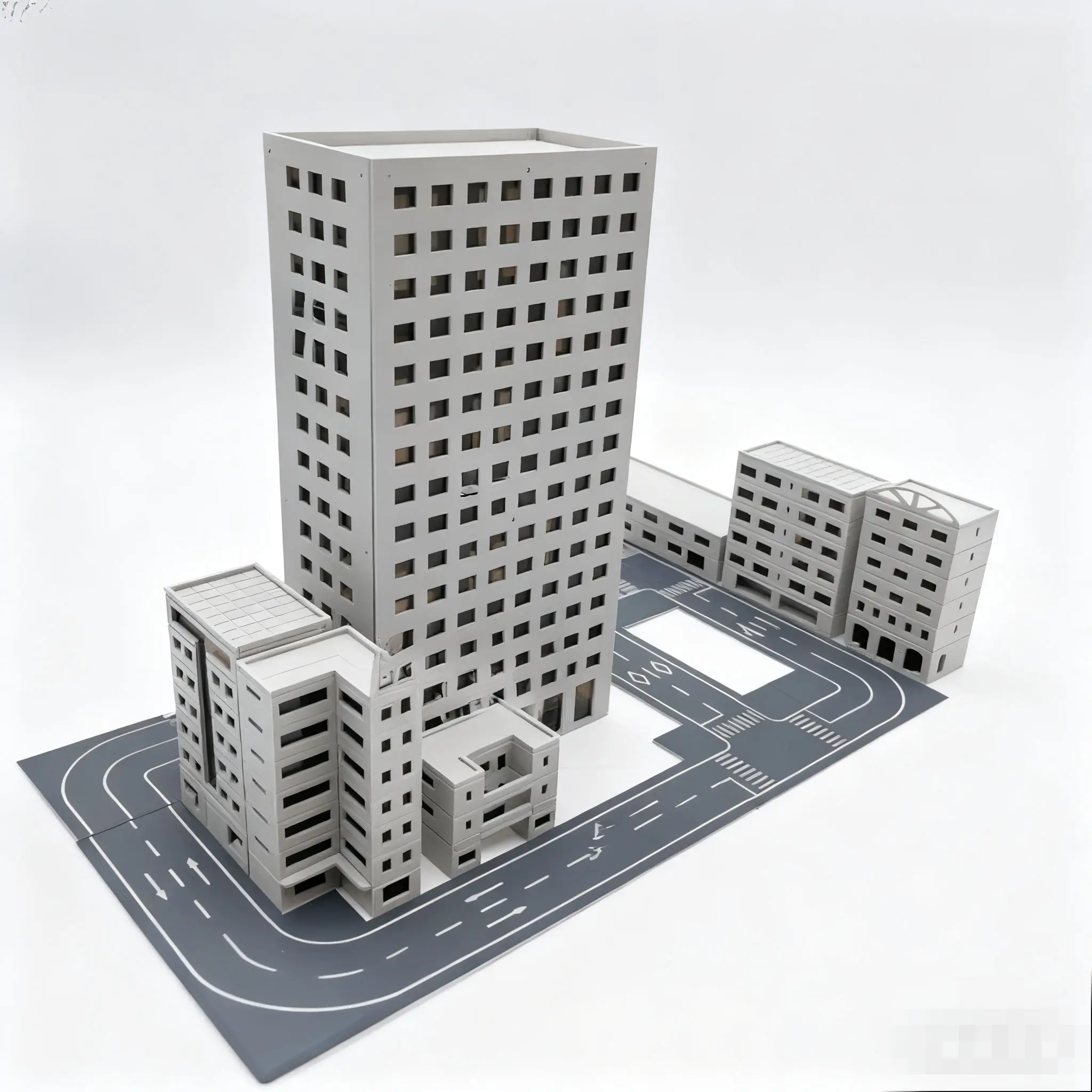 Gebäudemodellbausatz im Maßstab 1:300 – Miniatur-Stadtstraßenhaus für die Dekoration der Ultraman-Szenenmontage