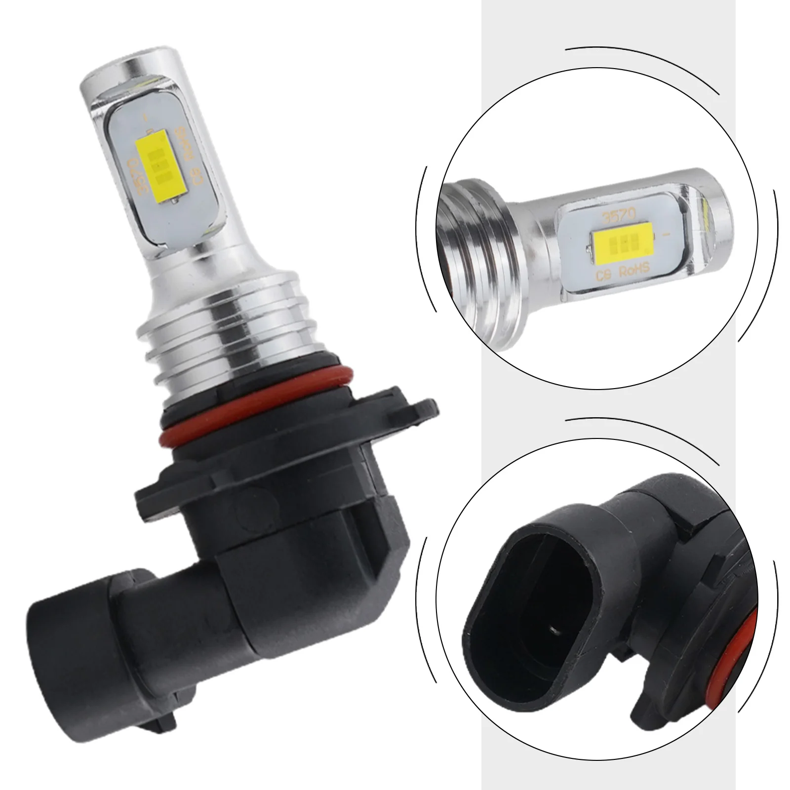 White HiLo Beam LED Headlight Bulbs for RAV4 2016 2018 9012 Easy Installation and Removal Made of Quality Material