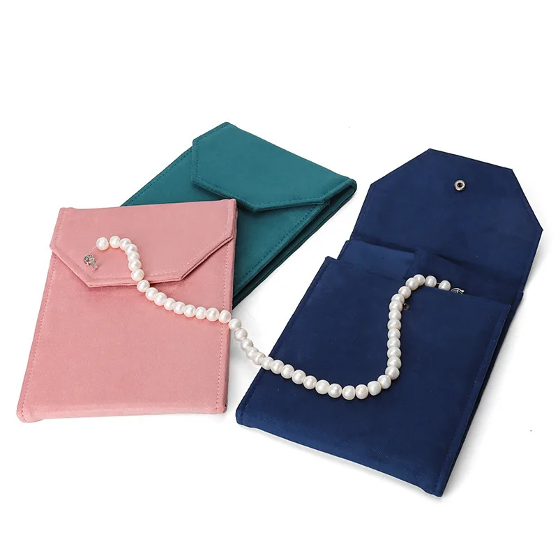 Imitation fur jewelry clasp pearl necklace cloth bag Evening chain Pendant storage bag Sweater chain packaging cloth bag