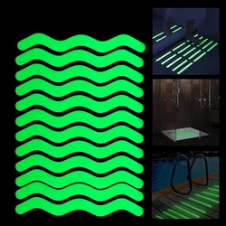 12pcs Non-slip Shower Strip Sticker Bathtub Mat Step Anti-fall High Paste Glow-in-the-dark Anti-slip Tape Strips