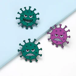 Smile Sad Virus Lapel Pin Doctor Nurse Medical Enamel Brooch Punk Jewelry Cute Smiling Pins Metal Women Gift Accessories