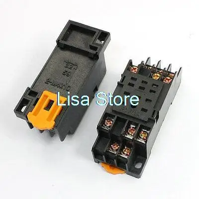 

2 шт. реле, 11 контактов, 35 мм, крепление на DIN-рейку, HH53P, основание розетки PYF11A