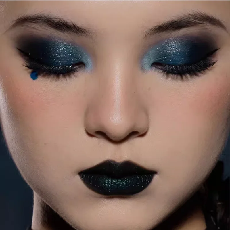 Girlcult Makeup Glitter Eye Shadow Palette Blue Smokey Matte Highlighter Shimmer Make Up Glitter Palette For Eyeshadows