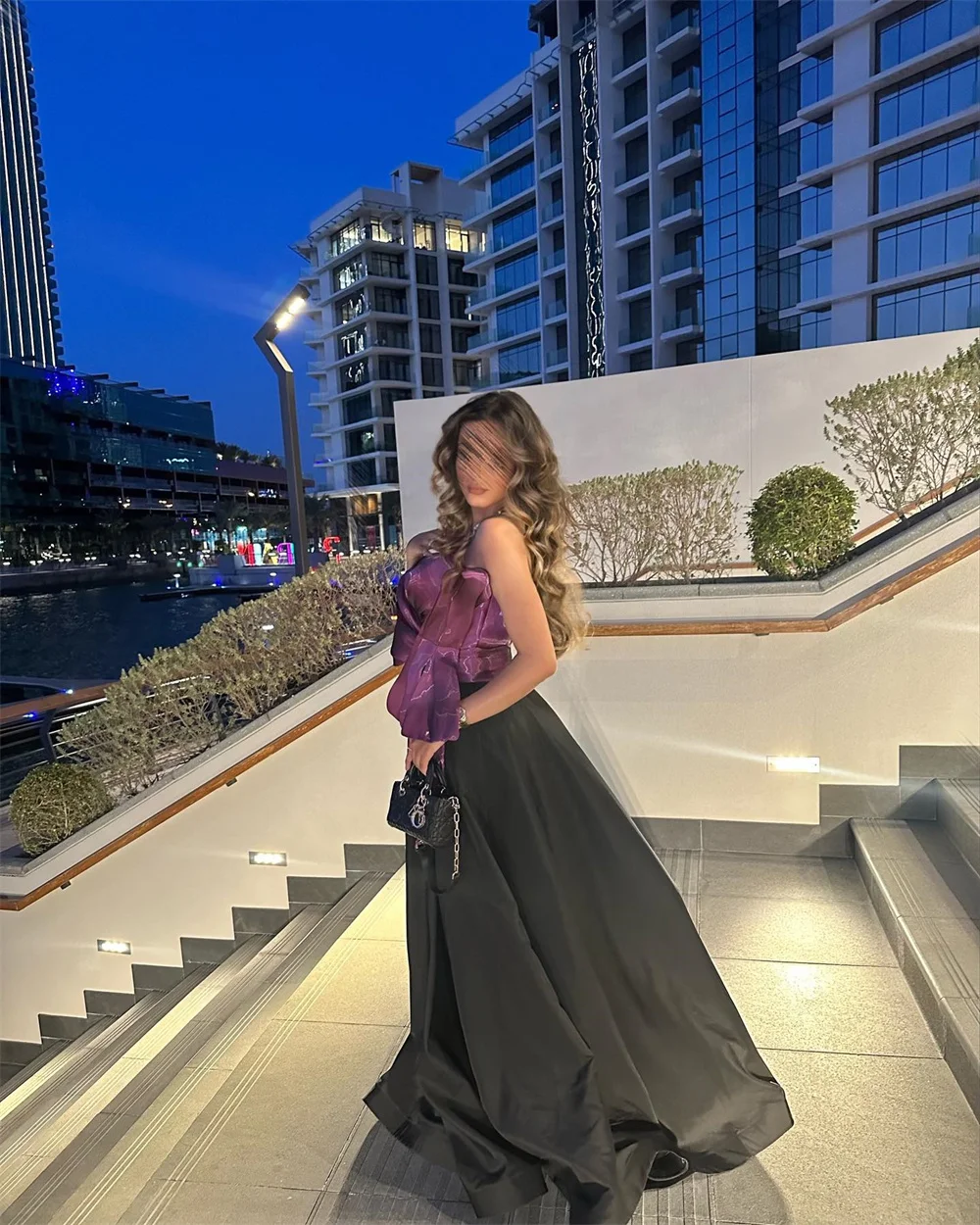 Prom Dress High Quality Strapless Floor Length Dresses Organza A-line Formal Occasion Evening Gown Islam فستان سهرة نسائي