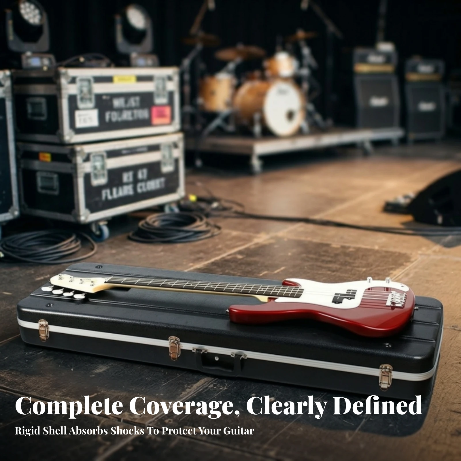 エレキギター用ハードケース 頑丈なハードシェルギターケース  - Case Guitar Gig Bag のレビューと価格