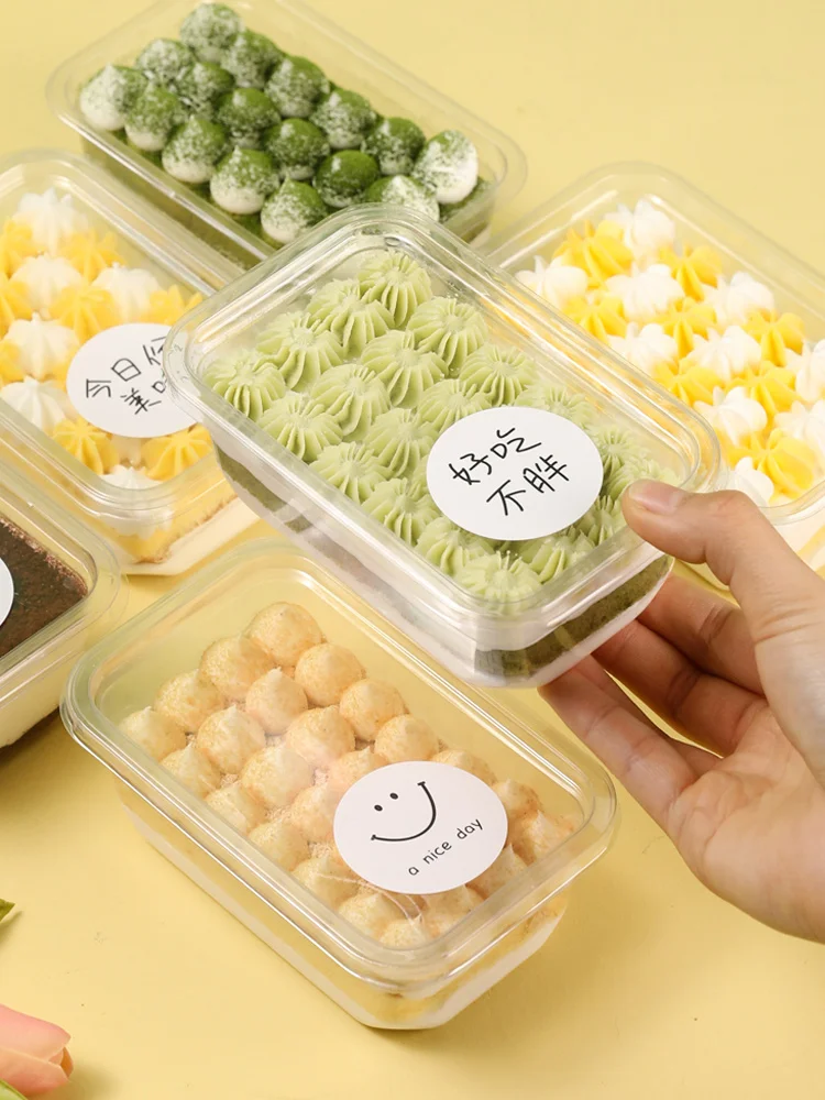 

20pcs Creative pet plastic transparent tiramisu packaging boxes disposable mousse cake dessert cups ice cream jelly cup with lid