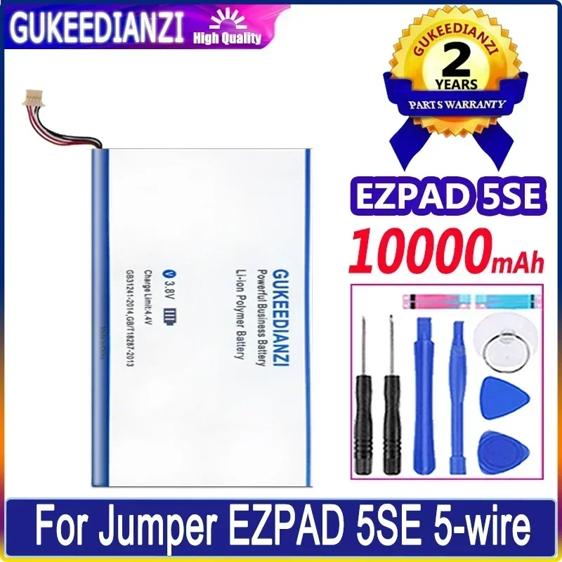 Mobile Phone Batteries 10000mAh For Jumper EZPAD 5SE 5-wire Replacement Smartphone Portable Battery+ Free Tools