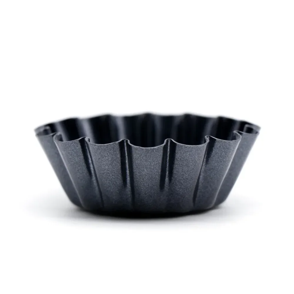 1/3PCS Non Stick Thickened Egg Tart Mold Chrysanthemum Pot Cake Mold Carbon Steel Lace Cake Pudding  Baking Tool