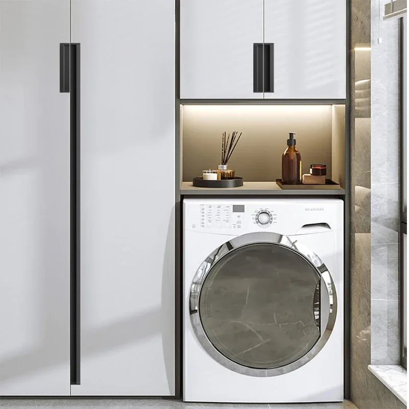 ضوء فاخر جزءا لا يتجزأ من مقبض درج مخفي باب خزانة الملابس مشقوق جزءا لا يتجزأ من مقبض غير مرئي خزانة سبائك الألومنيوم مقبض طويل #2