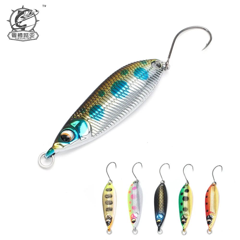 1PCS Spoon Metal Spinner Sinking fishing Lure Copper bait 2.1g 3.5g Single hook Artificial Hard Bait For Trout Pike Perch Salmon