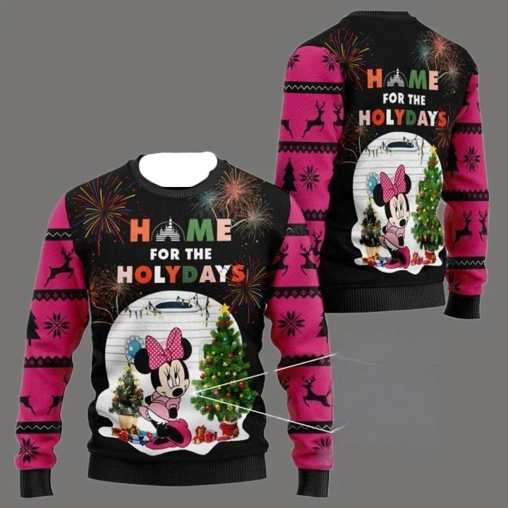 25/26 حار بيع جديد ديزني ميكي موضوع سلسلة سترة قبيحة الأسرة حفلة عيد الميلاد هوديي الموسع الكبار الخريف/الشتاء #3