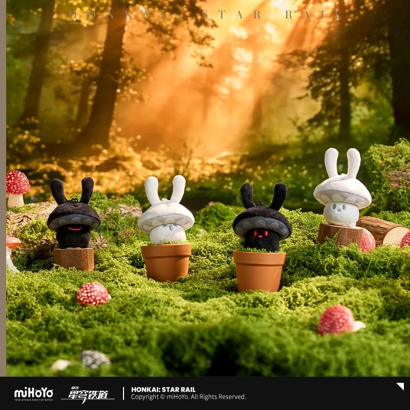 Official miHoYo Honkai: StarRail Authentic “Rabbit Mushroom & Mushroom Rabbit” Series Keychains, Plush Toys, Ornaments, and Gift