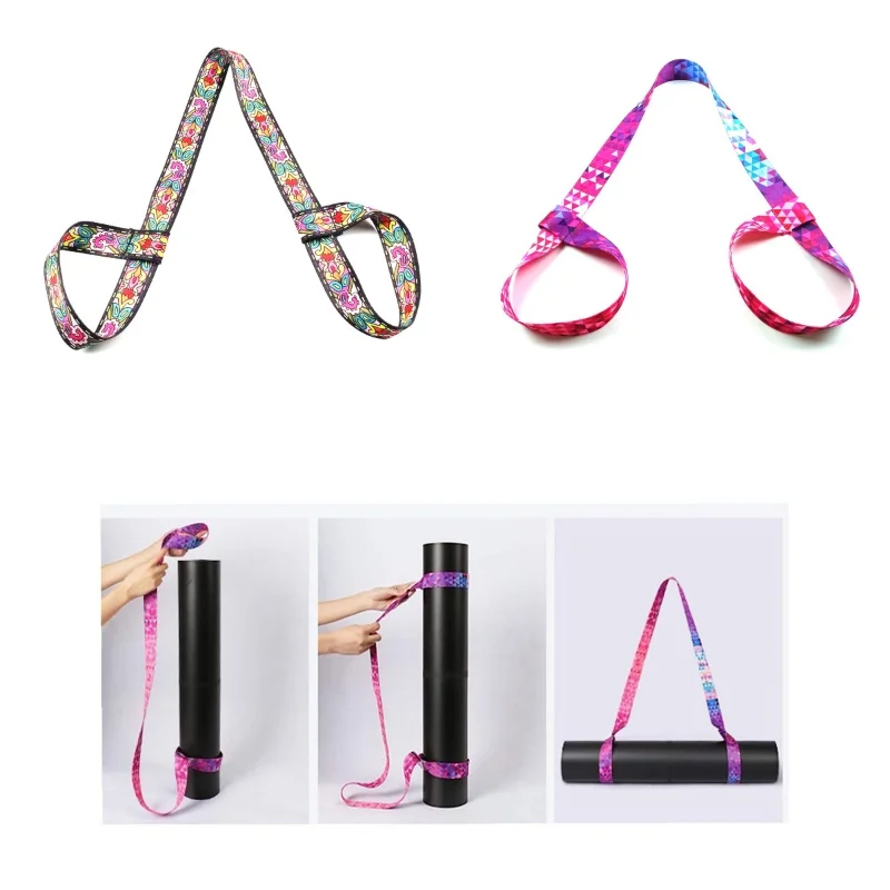 Yoga mat back Strap exercise stretching strap Printed multifunctional strap  fitness roupa feminina  yoga accessories