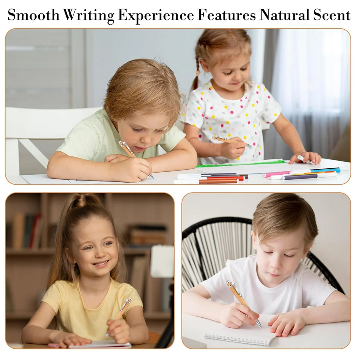 Gfc-50 шт. бамбуковая ручка, деревянная шариковая ручка, ручка с благодарностью, подарок для женщин и мужчин, офисный учитель, коллег, черные чернила