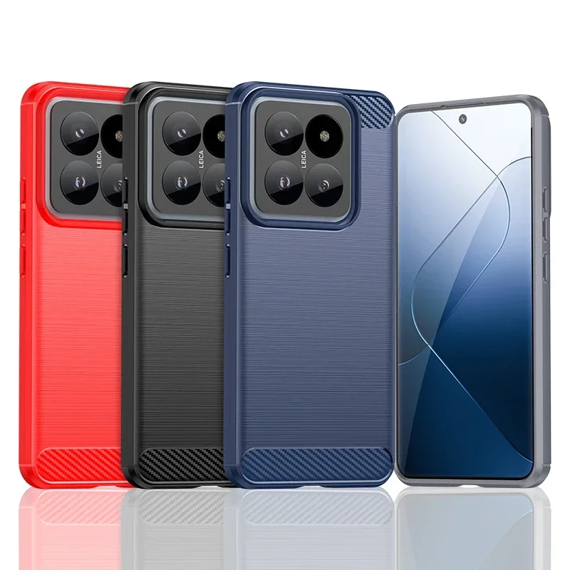 

Чехол из ТПУ с текстурой углеродного волокна для Xiaomi Redmi Note 14 13 Pro Plus 12 Pro + 14C 13C 14R, чехол для телефона