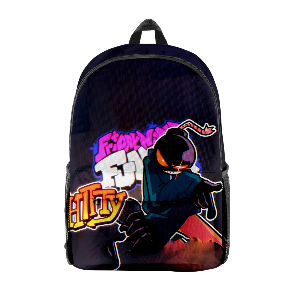 Harajuku Novelty friday night funkin pupil Bookbag Notebook Backpacks 3D Print Oxford Waterproof Boys/Girls Travel Backpacks