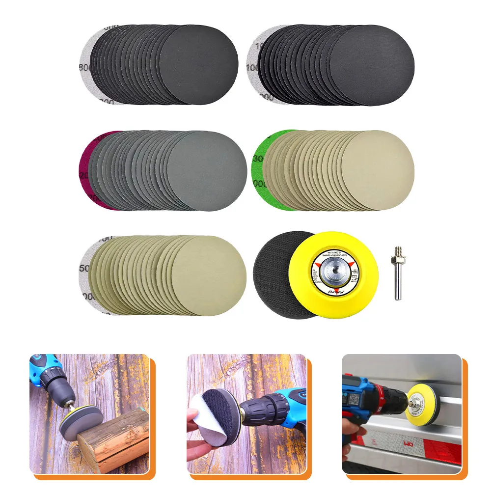 

1Set Flexible Wear Resistant Waterproof Grinding Sand Paper Set Wet Dry Use for Rotary Tools Furniture Auto Sanding Abrasive