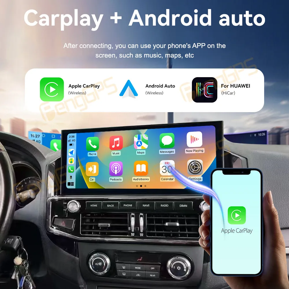 15.8 inch Android 13 Car Radio Ultra-thin Screen For Mitsubishi Pajero 2007‑2021 Multimedia DVD Player Stereo Head Unit Carplay