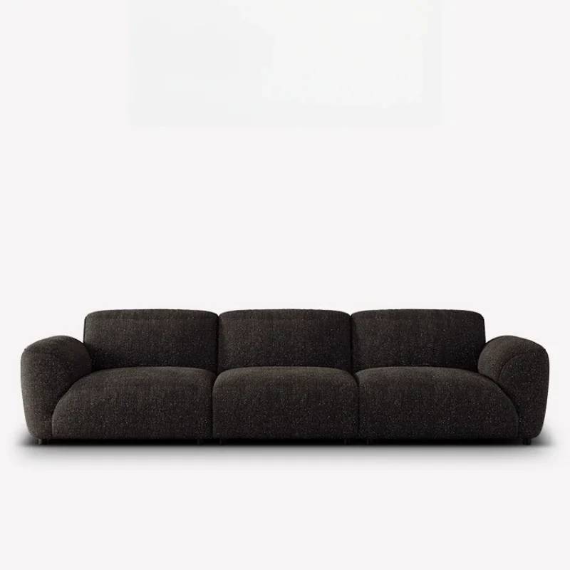 

Grande sofa, fabric living room, simple modern straight-row sofa, adjustable down sofa new