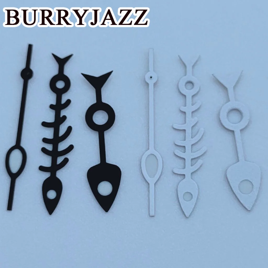 BURRYJAZZ NH35 NH36 NH38 7S26 7S36 4R35 4R36 Watch Hands Black White Hands Green Luminous