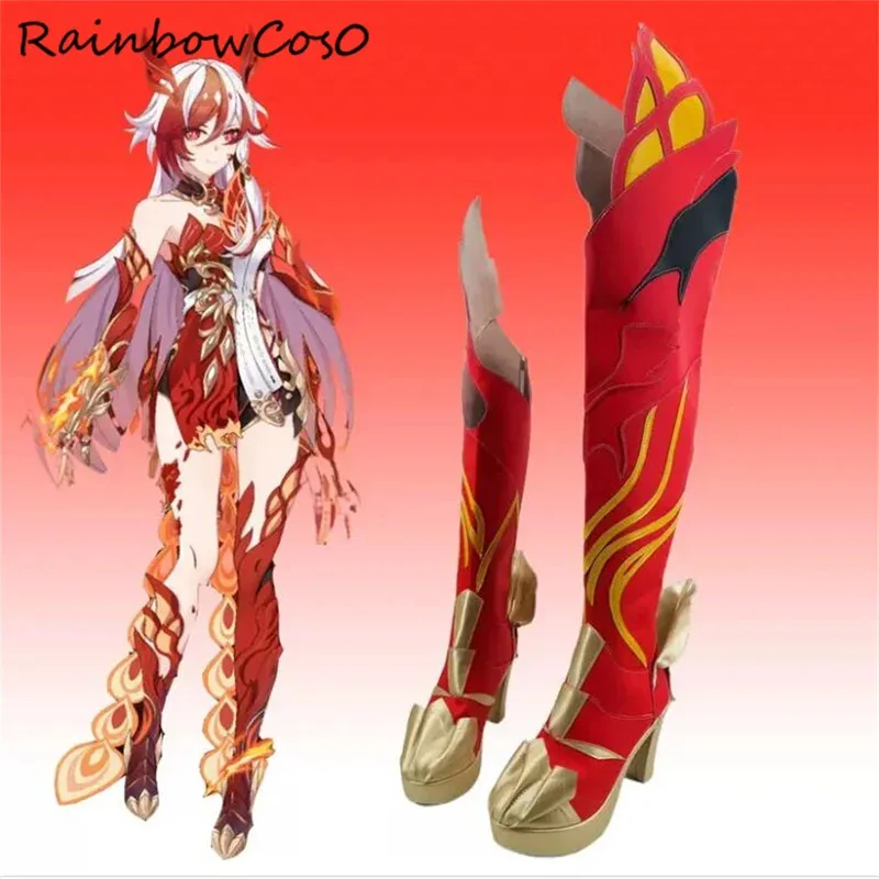 

Fu Hua FuHua Honkai Impact Cosplay Shoes Boots Game Anime Party Halloween Christmas RainbowCos0 W4126