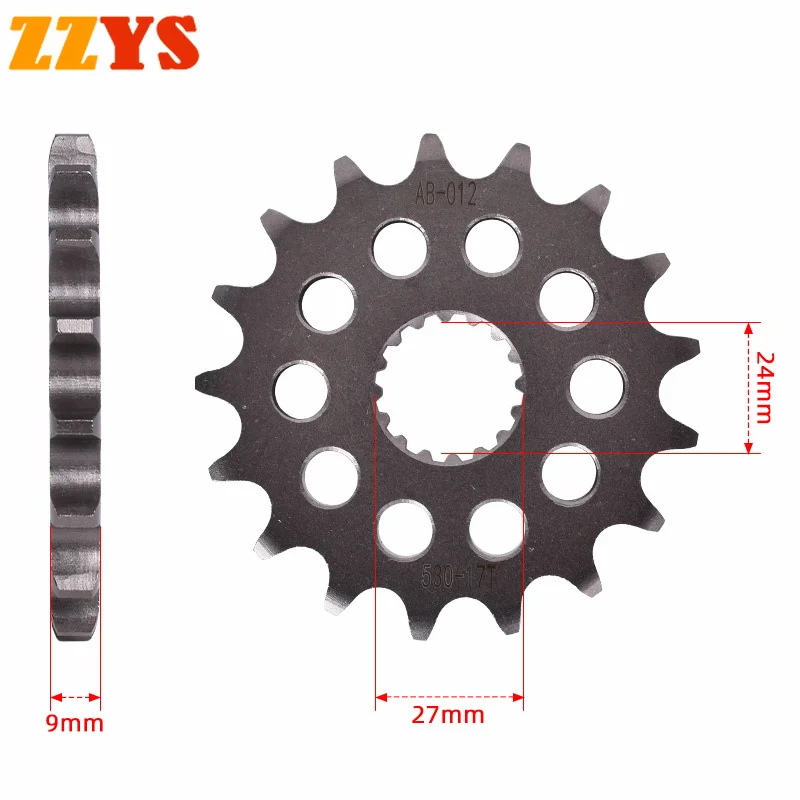 

530 17T Tooth Front Sprocket Gear Staring Wheel Cam Pinion Freewheel For Suzuki Road GSX-R1000 K9 09-16 GSXR1000 GSXR GSX-R 1000