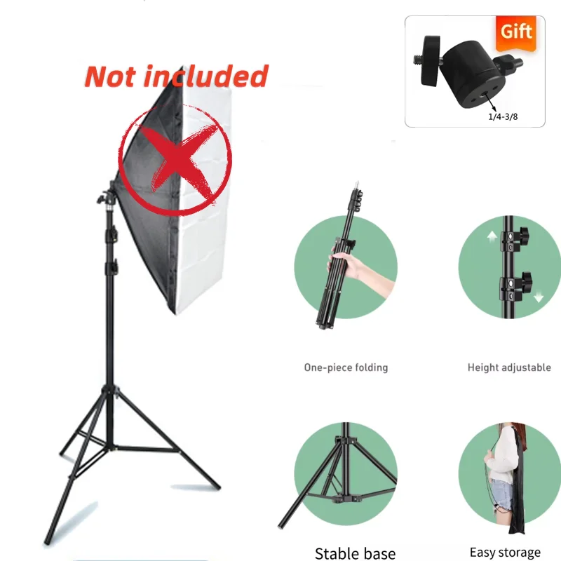 حامل مصباح التصوير الفوتوغرافي، حامل ثلاثي القوائم لغرفة البث المباشر من الفولاذ المقاوم للصدأ معزز بفلاش كبير الحجم يملأ الضوء المباشر