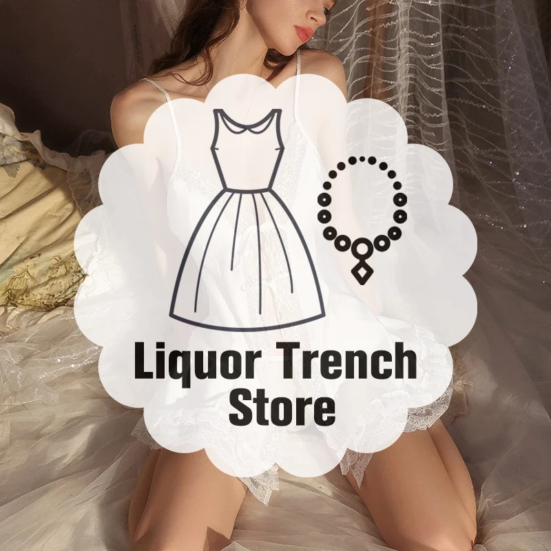 

Sexy Pure Lace Nightdress Women's Front Opening Lingerie Lace-Up Uniform Pajamas