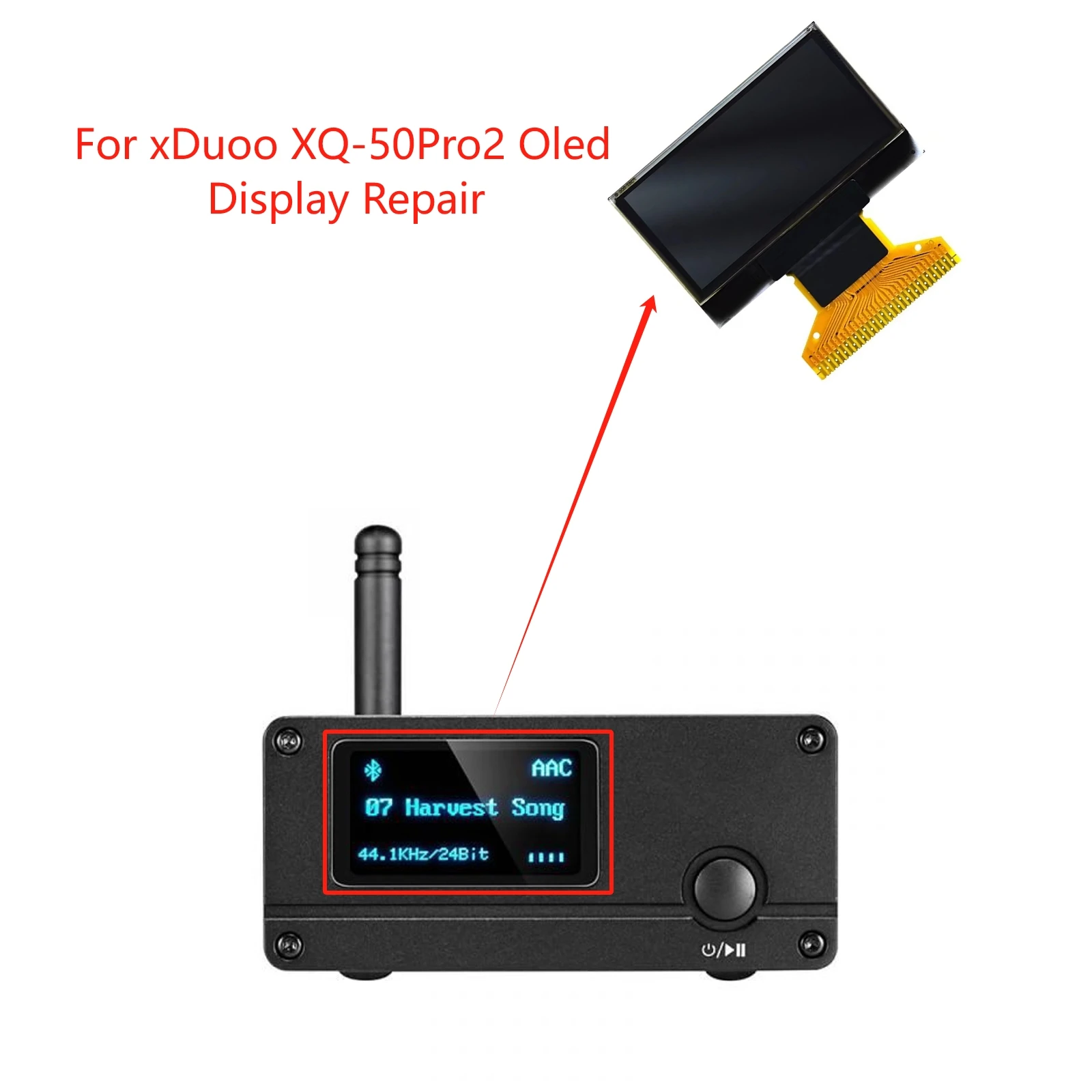 New Oled Display for xDuoo XQ-50Pro2 Blue Font Repair