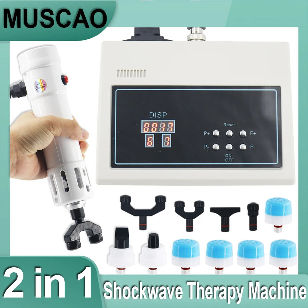 2In1 Shockwave Therapy Machine ED Treatment For Sport Injury  Back Pain Massage Relax Physiotherapy Machine Body Massager