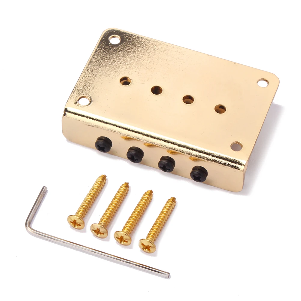 

Golden Piano Bridge Bass with Adjustable Height Vintage Style Guitar 4 Screws String