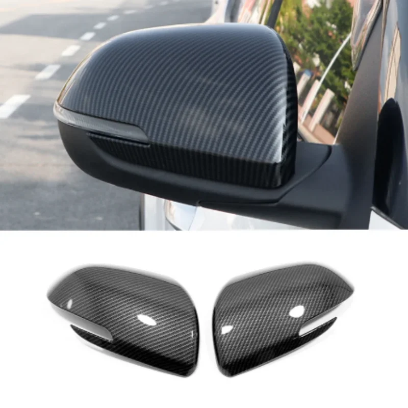 

Car Rearview Mirror Cap Cover Trims Decoration Sticker For Kia Seltos 2019 -2022 ABS Carbon Fiber Car Styling Accssories