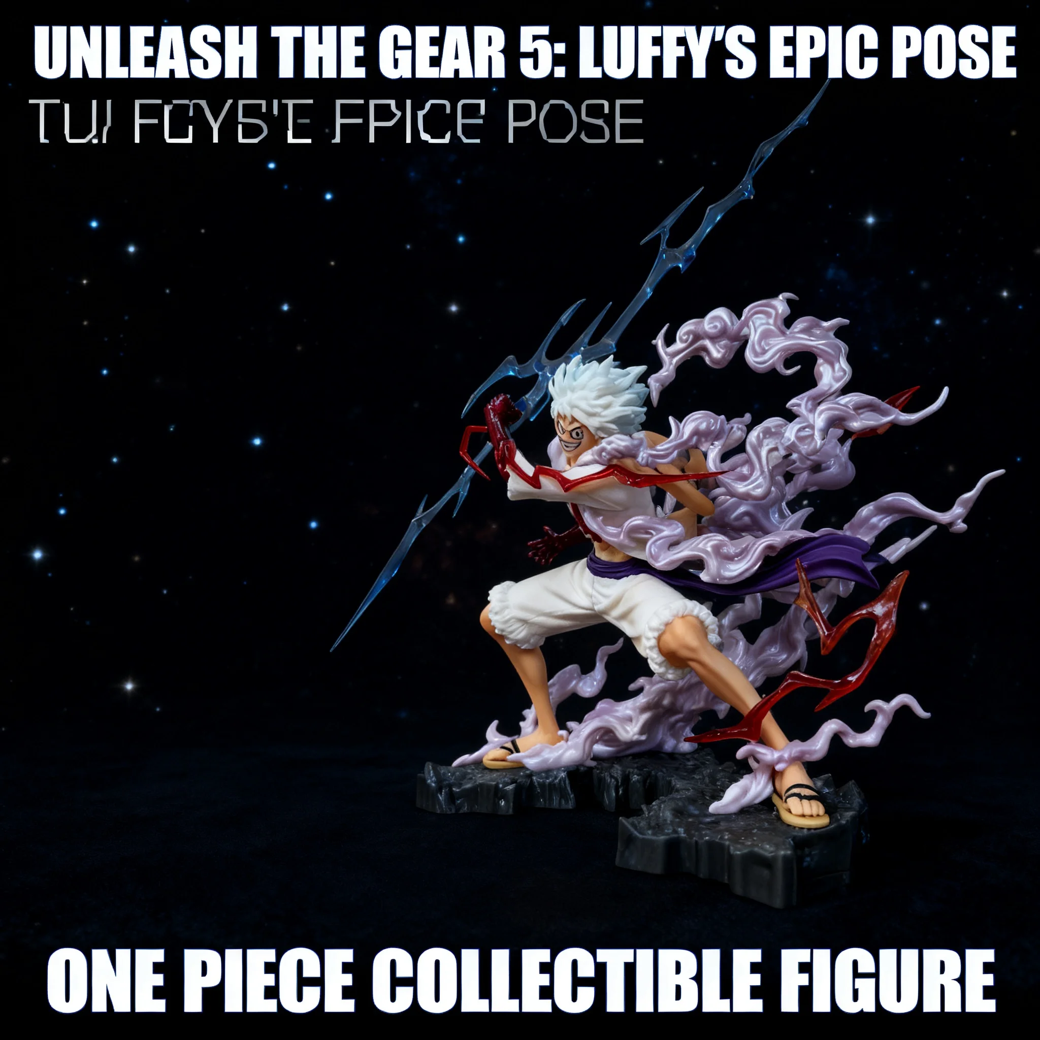 Figura de Luffy Gear 5 Nika de One Piece, 12 cm, 4.7 pulgadas, Estatua de PVC, Adorno de Escritorio, Modelo Coleccionable, Wink Studio Thunderbolt Action