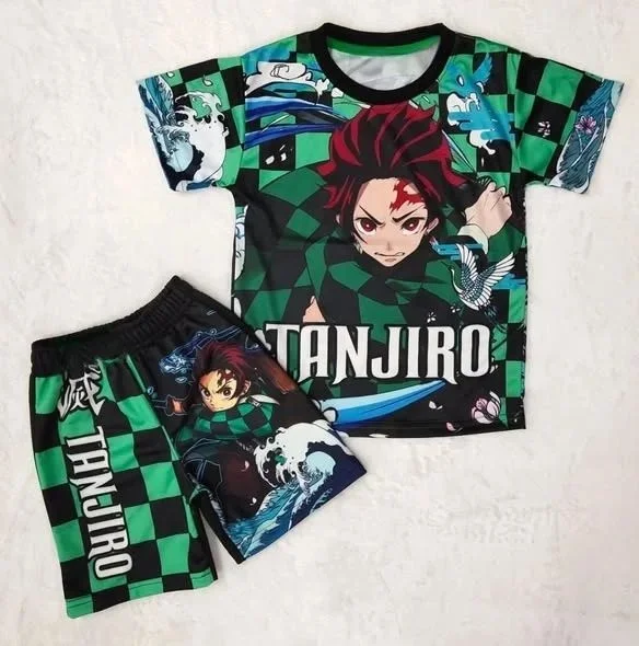 Demon Slayer Multi-character, Multi-style 3D Printed Pajamas and Loungewear for Kids and Adults, Family Outing Eye-catching view 4