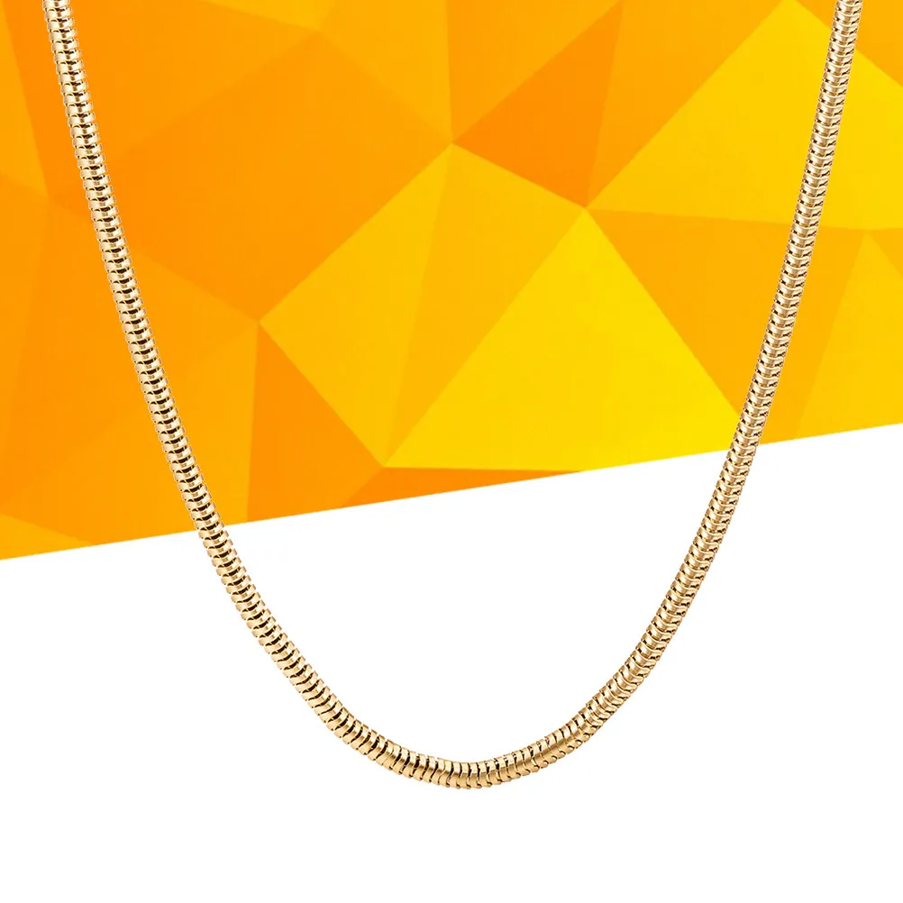 

Men's Golden Alloy Necklace Classic Luxury Curb Chain 61x3mm Stylish Men's Jewelry Cool Decoration Men Necklace