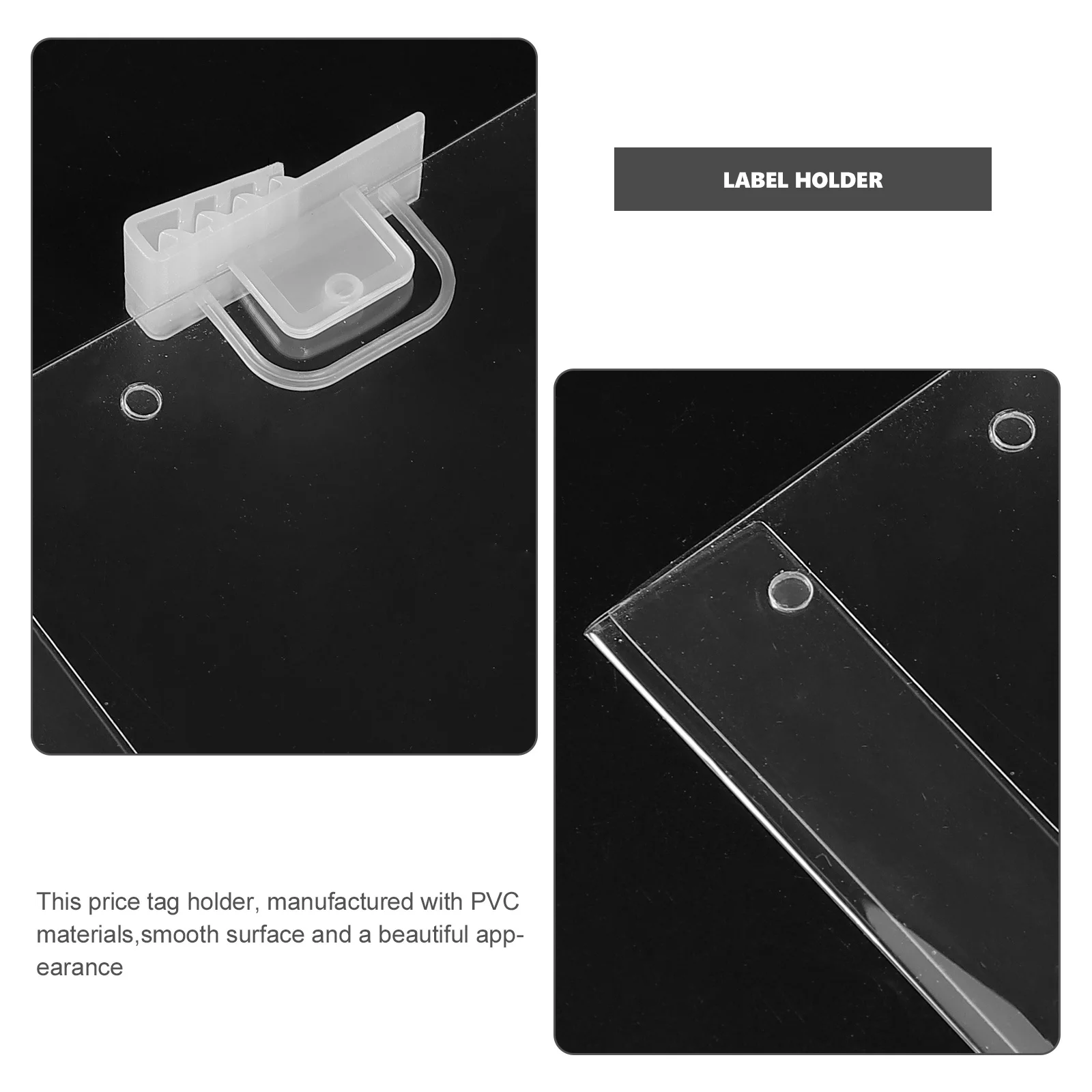

10 Pcs Price Label Holder Holders Storage Pricing Sticker Card Shelf Slot Holderslabel Place