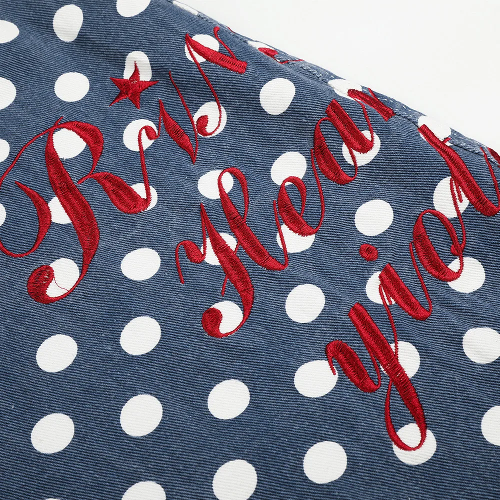 MWJLPWQ Polka Dot Denim Curved Pants For Men Trend Vibe American Retro Unique Design Autumn Spring Loose Wide-Leg Trousers 17393