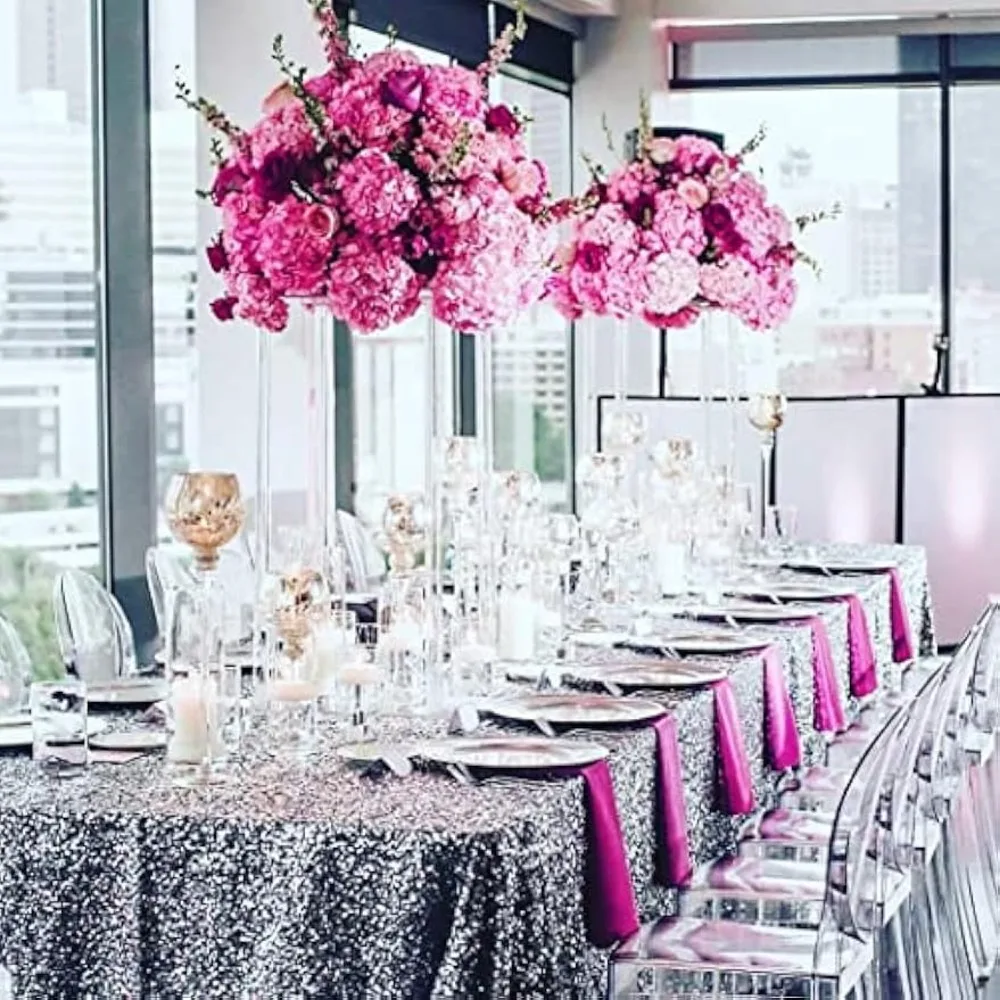 

Flower Stand Pack of 2 40inch Wedding Decoration Table Centerpiece Clear Acrylic Floor Vase for Home Party Wedding Event