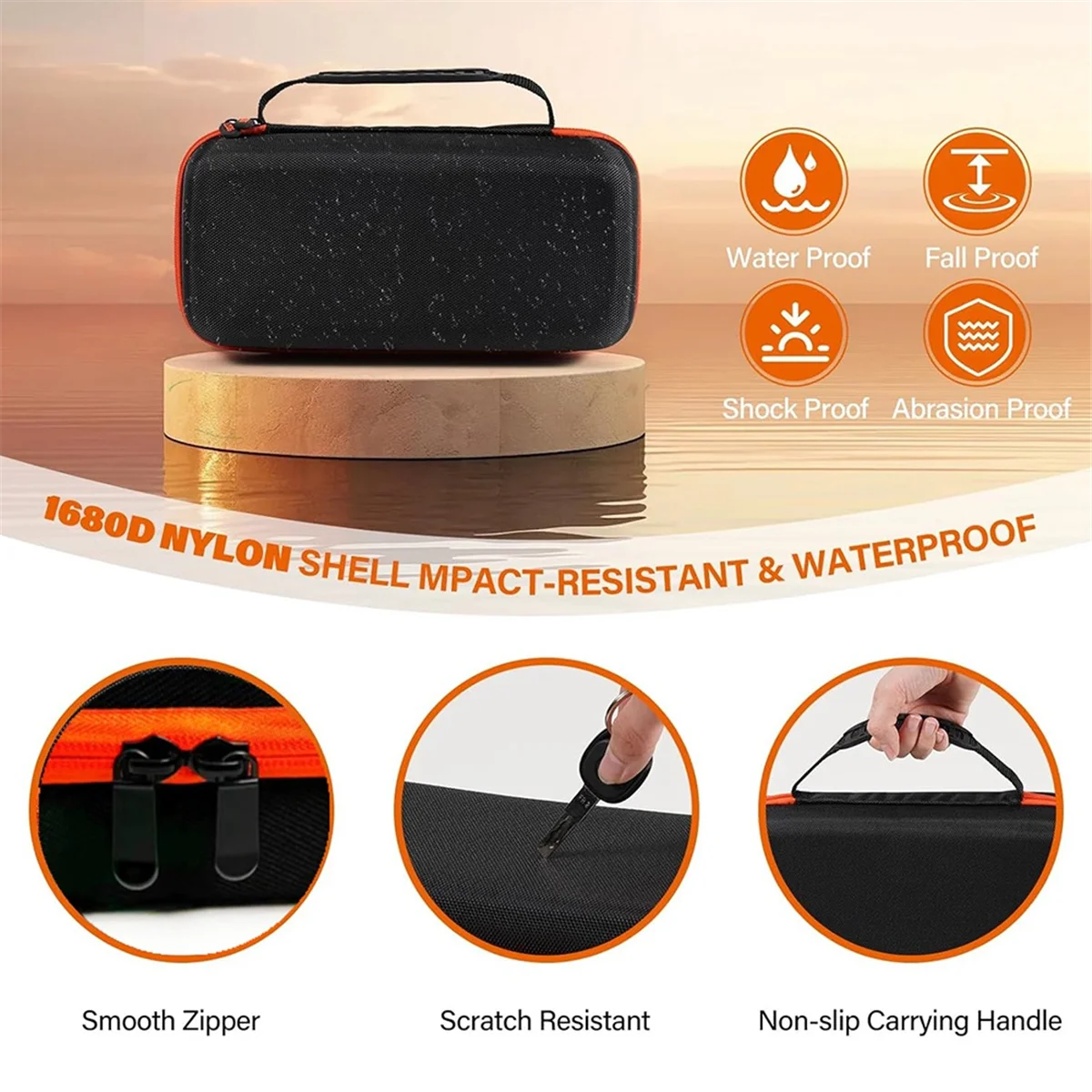 IYBBW-Wireless Microphone Case Shockproof EVA Hard Shell Mic Case Anti-Scratch Travel Case for JBL Wireless Two Microphone