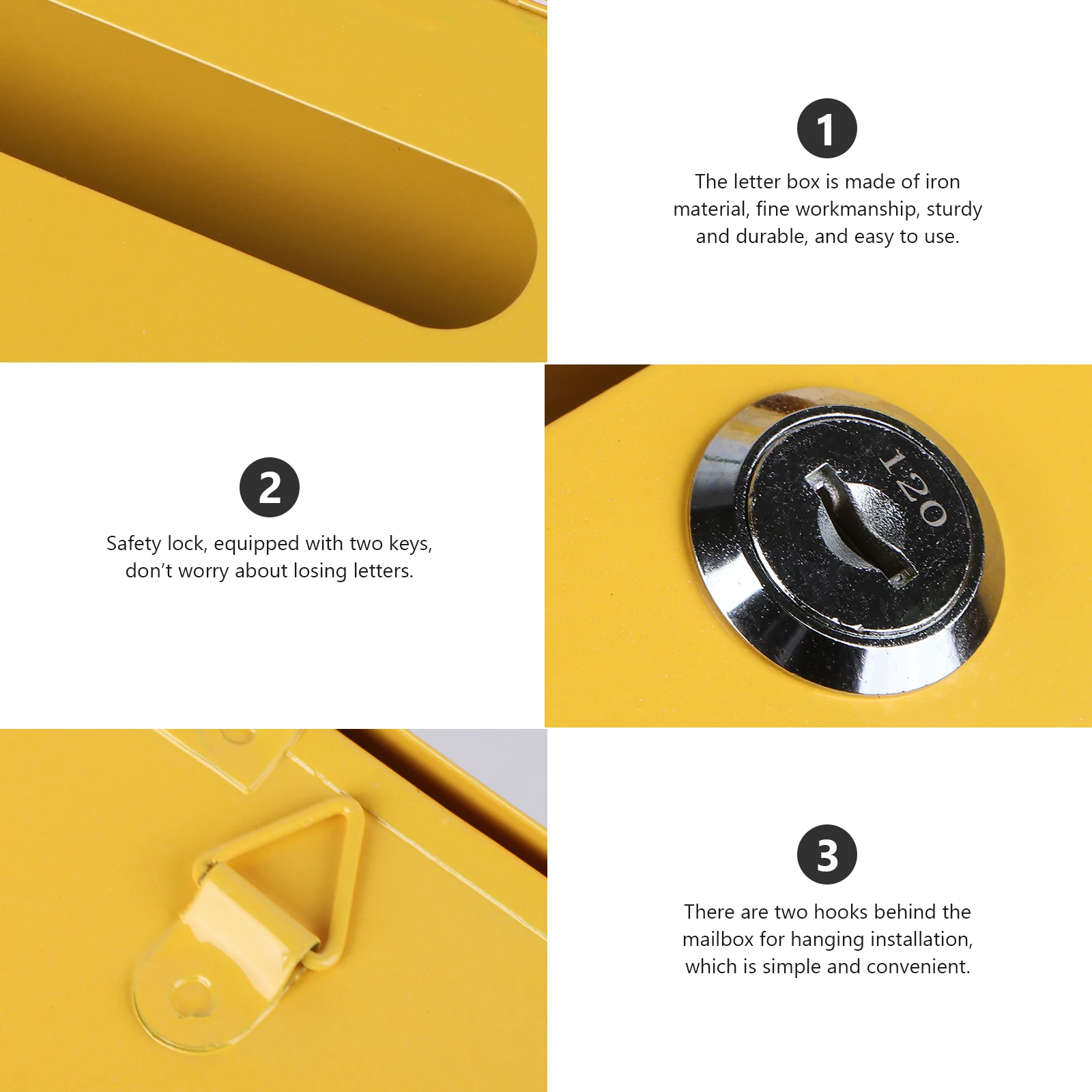 

Tin Mailbox for Photos Modern Lock Ornamental Decorative Mailboxes outside Iron Fancy