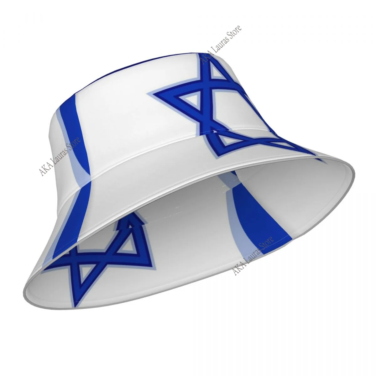 Israel Flag Reflective Bucket Hat Summer Hats Fisherman Hat Foldable Women Men Sunscreen Shade Caps