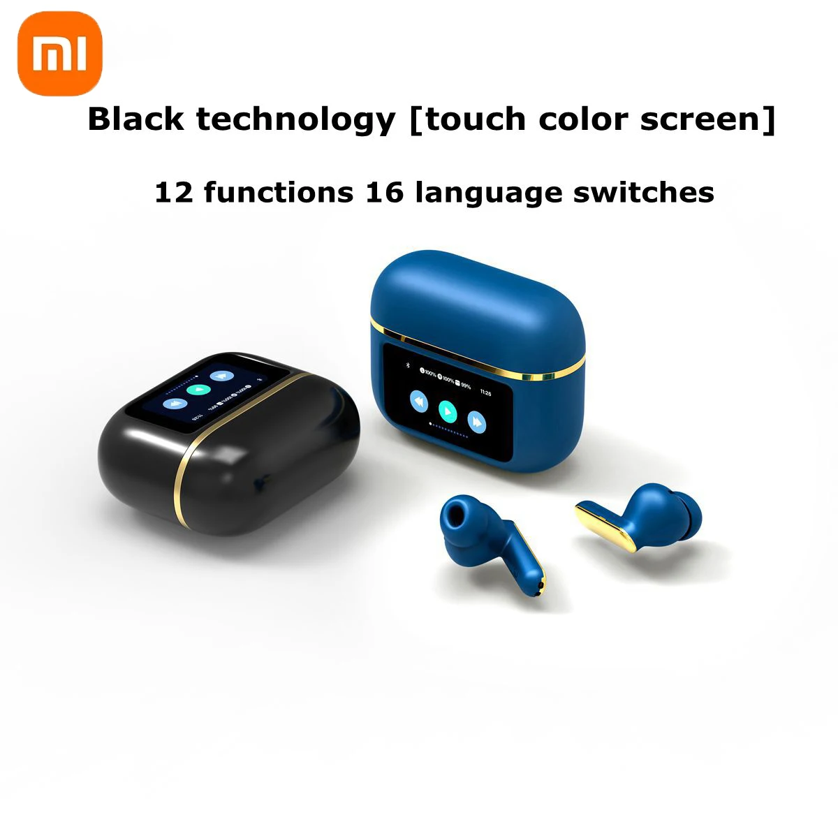 Xiaomi  new touchscreen ANC wireless headset TWS noise-canceling earbuds bluetooth headphones support APP long life time