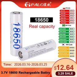 PALO 3.7V 18650 Lithium Rechargeable 18650 Battery 100% Original NCR18650B 3.7v 3200mah 18650 battery For Flashlight batteries