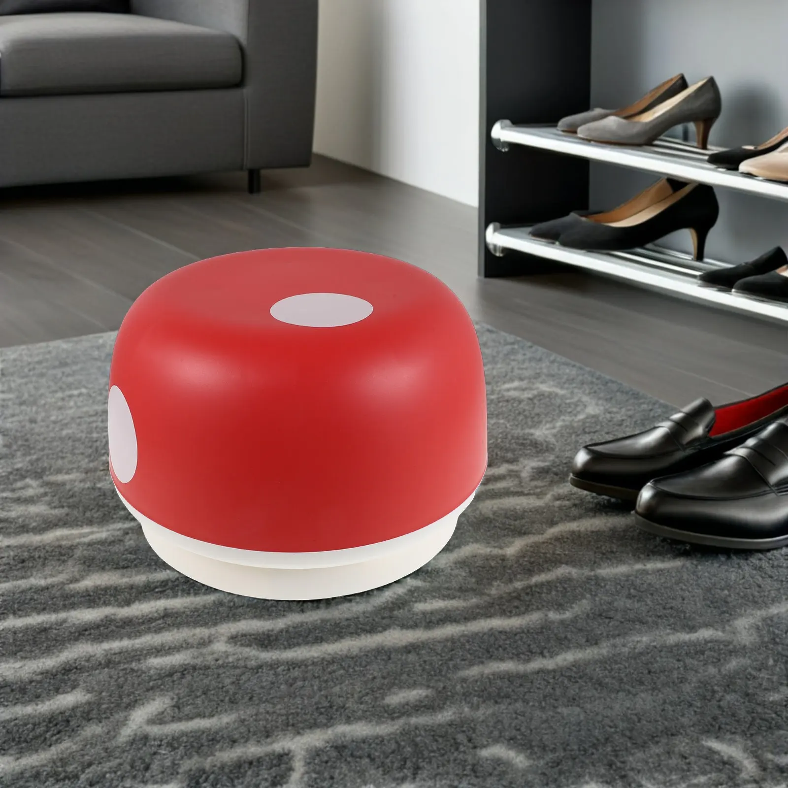 Mushroom Stool 7-Inch Tall Cartoon Step Stool Anti-Slip Kids Chair for Bathroom Kitchen Bedroom Potty Training
